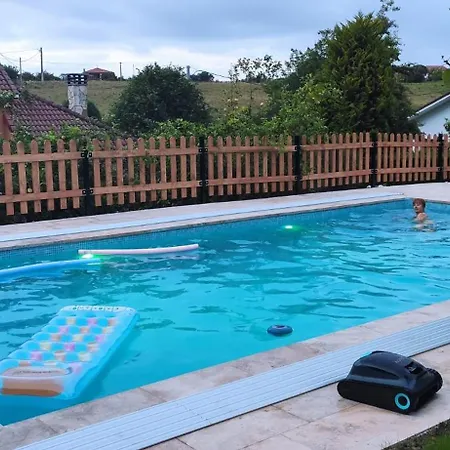 Ferienhaus Piscina Climatizada - Todo El Ano- Playa De La Nora-chimenea- Barbacoa Quintueles