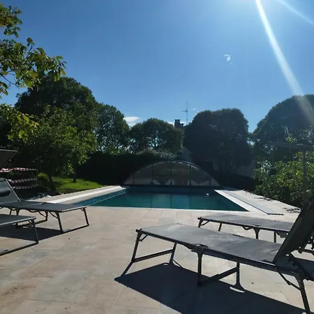 Piscina Climatizada - Todo El Ano- Playa De La Nora-chimenea- Barbacoa 度假居 Quintueles